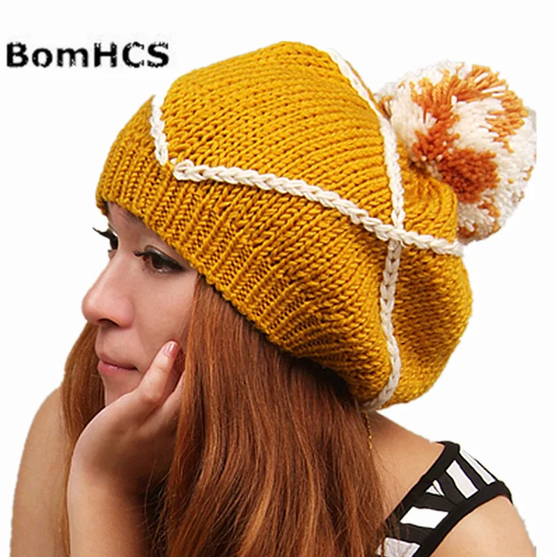 BomHCS модная женская зимняя теплая вязаная шапка ручной работы|fashion beanie|fashion hathat