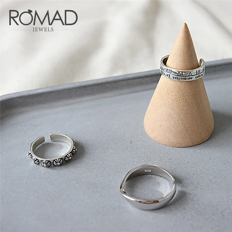 ROMAD 925 пробы серебряное кольцо в римском стиле с цифрами простое минимализм для