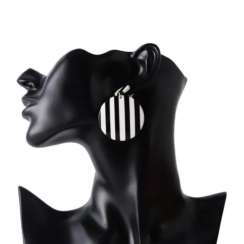 Новая мода дизайн геометрический сплав Висячие серьги для женщин панк Радуга