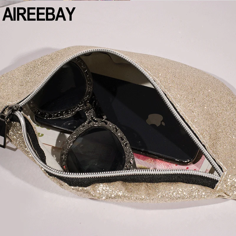 Поясная Сумка AIREEBAY для женщин модные забавные дамские сумочки с блестками