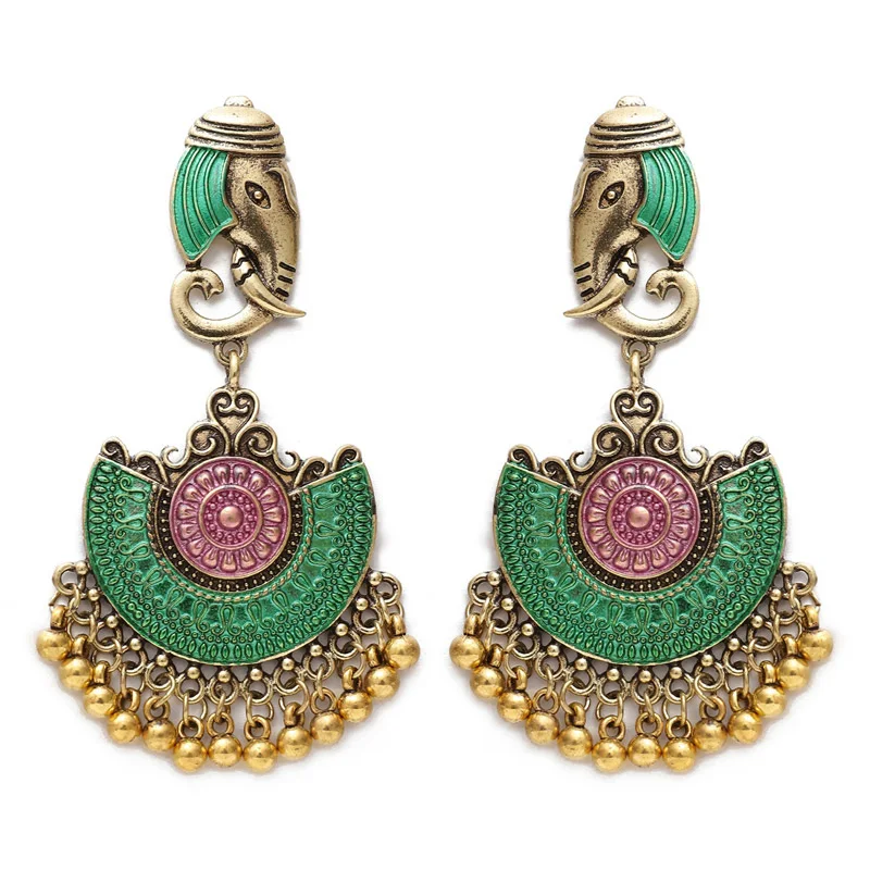 Индийские цыганские ювелирные изделия Jhumka бронзовые винтажные Этнические