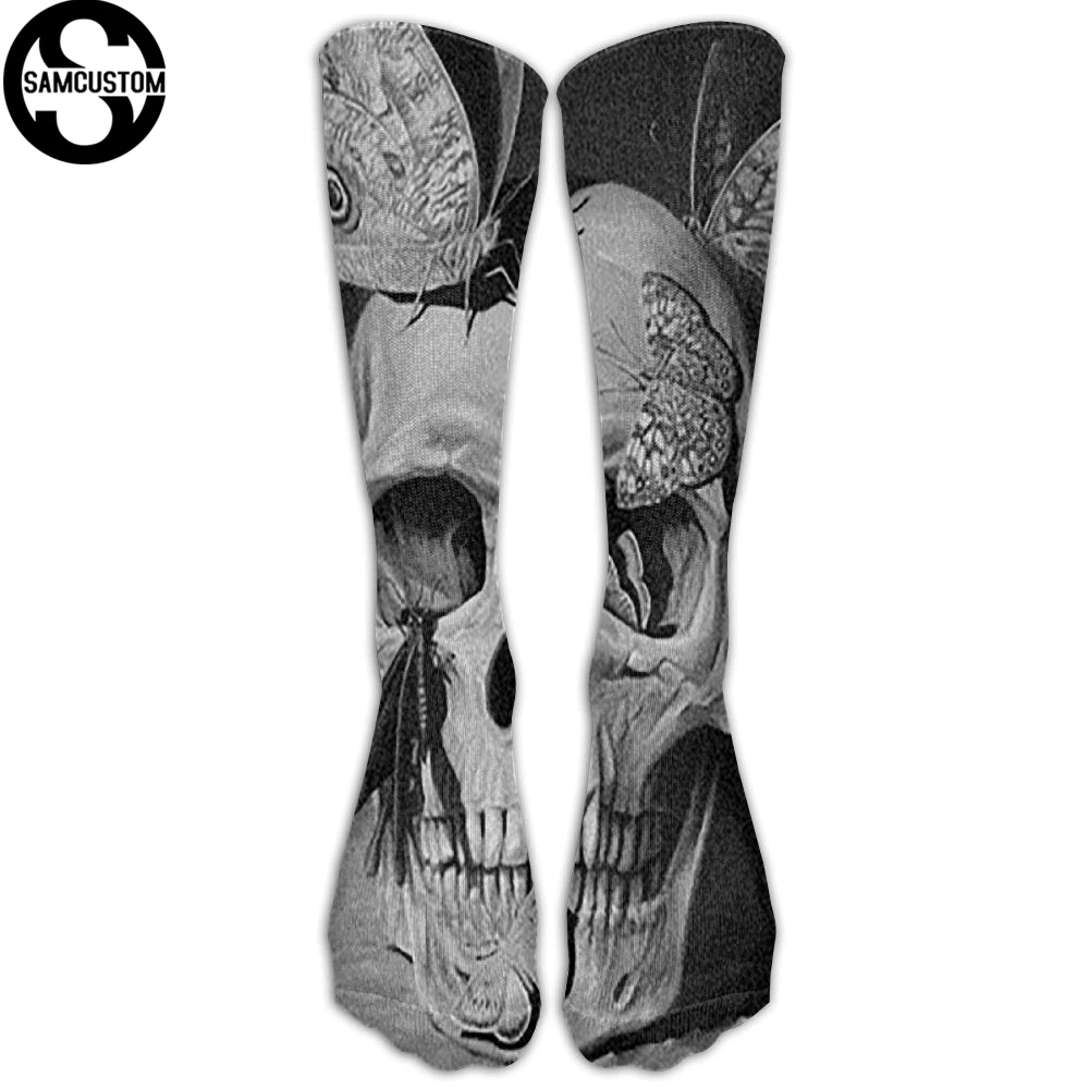 SAMCUSTOM модные гольфы женские хлопковые Высокие для дам с объемным принтом бабочки
