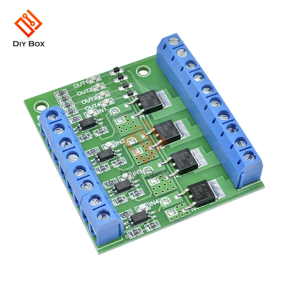 

MOS FET F5305S 4 Channels Pulse Trigger Switch Controller PWM Input Steady for Motor LED 4 Way 4ch 4 way Diy Electronic Module