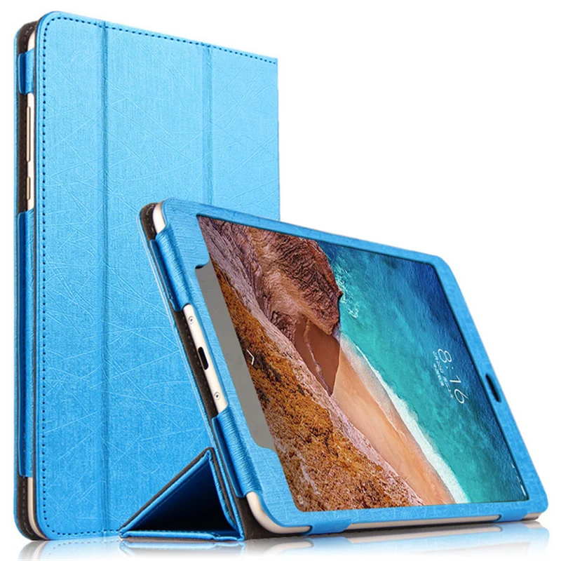 High Quality Folio Leather Stand Tablet Case Cover + Tempered Glass Film Touch Stylus Pen For Xiaomi MiPad Mi Pad 4 8&quot | Компьютеры и