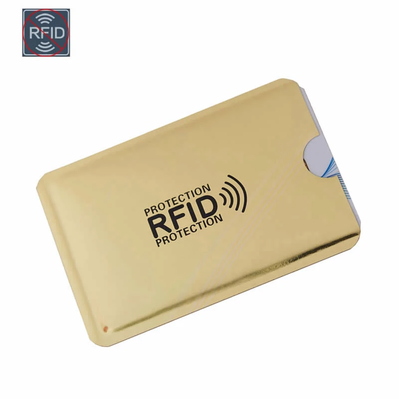 3 Многоцветный лазерный алюминиевый Анти Rfid кошелек Блокировка ридер замок банк держатель для карт ID банковский чехол для карт для мужчин защита металлический кредитный - Цвет: 3