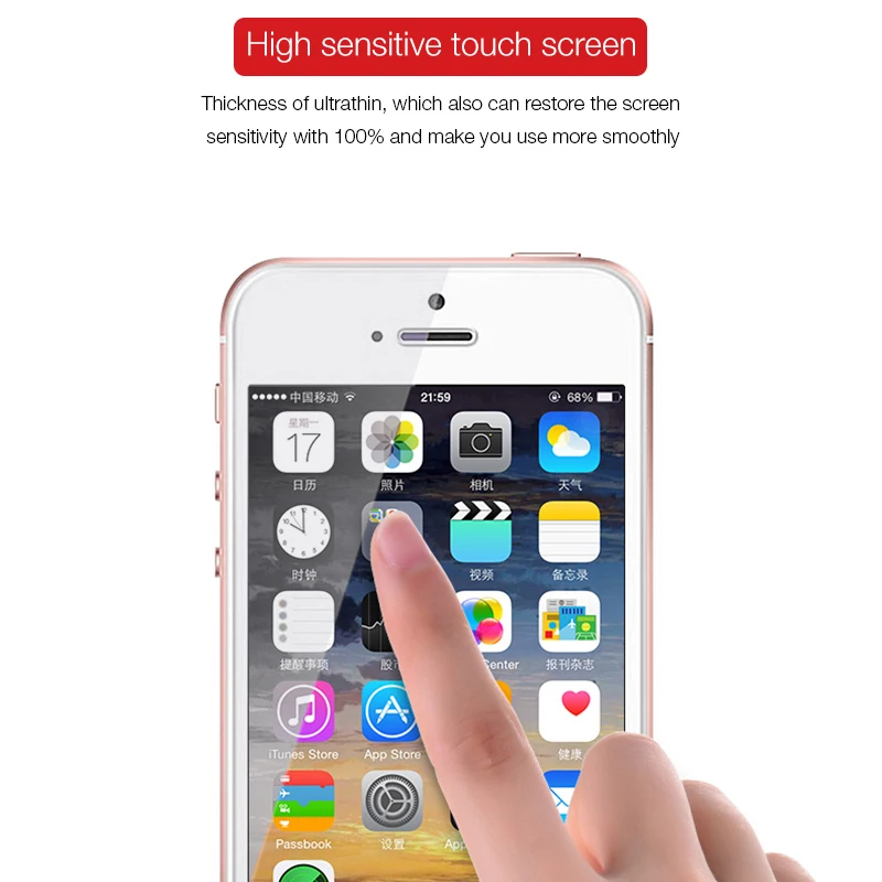 BXE ультра-тонкий Премиум-экран протектор на iPhone 5S 5 SE 5C закаленное стекло HD