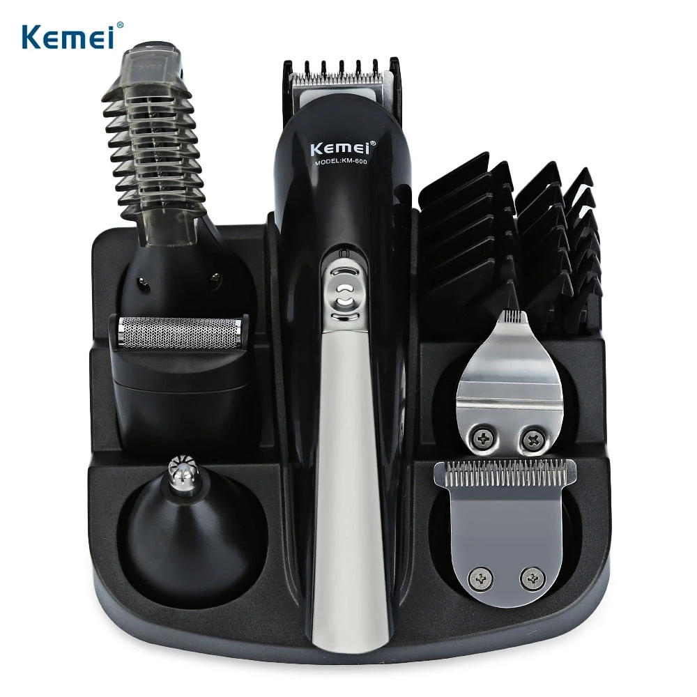 Kemei KM 600 профессиональная Электробритва Триммер для волос 6 в 1 машинка стрижки