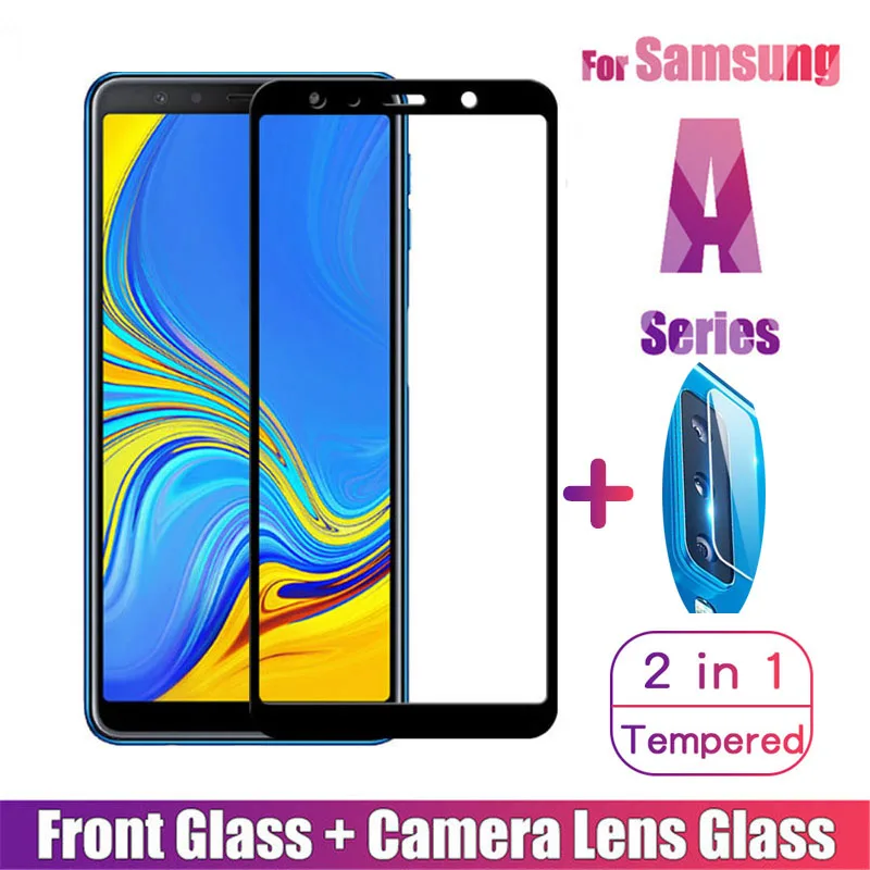 Защитная пленка для задней камеры из закаленного стекла 2 в 1 Samsung Galaxy A50 A70 A40 A30 A20 M30