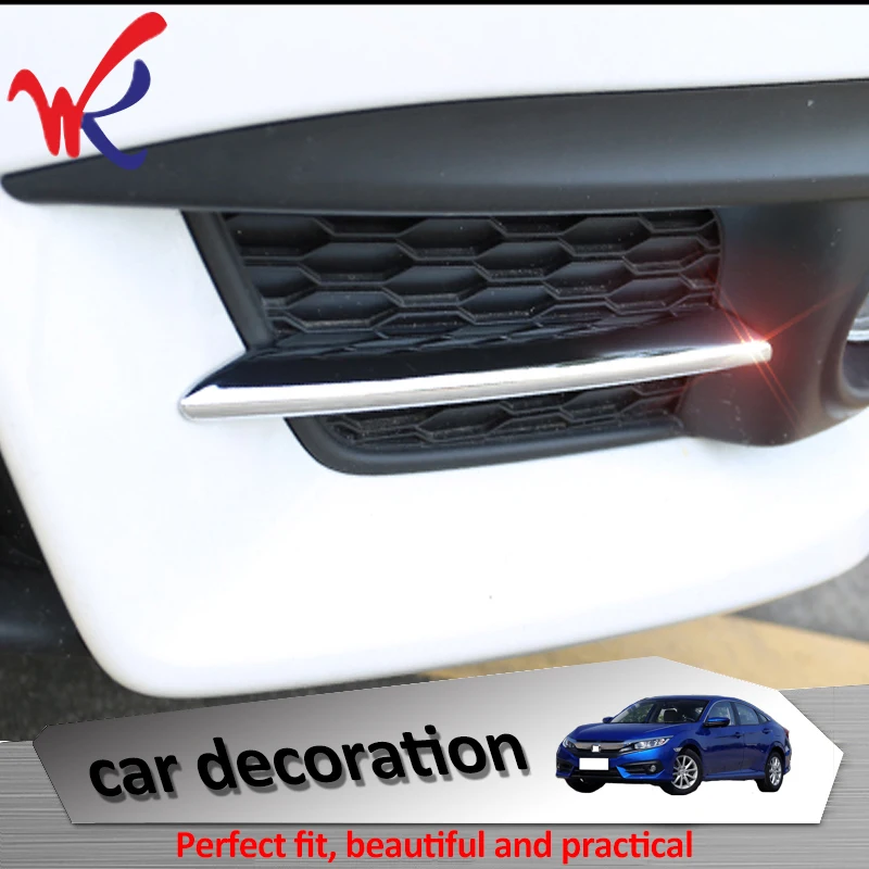 Хромированные передние противотуманные фары из АБС пластика для HONDA Civic 2016 2017