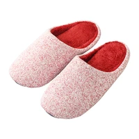 simple cotton hemp slippers womens winter home slippers indoor non slip couples wool soft bottom warm slippers men home shoes