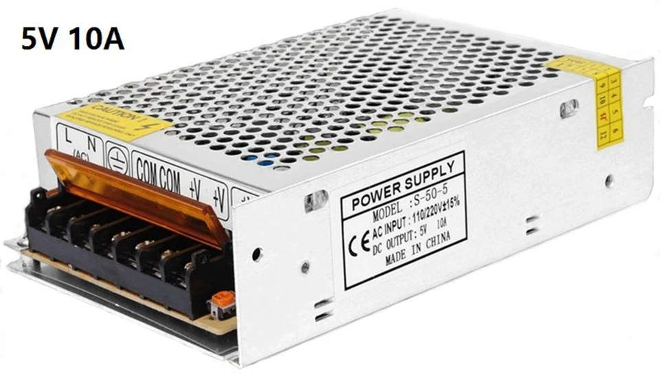 5 V Регулируемый переключатель Трансформатор Питание 5A 10A 20A 30A 40A 60A AC/DC 25 W 50 W 100 W 150 W 200 W 300 W драйвер для светодиодный полосы