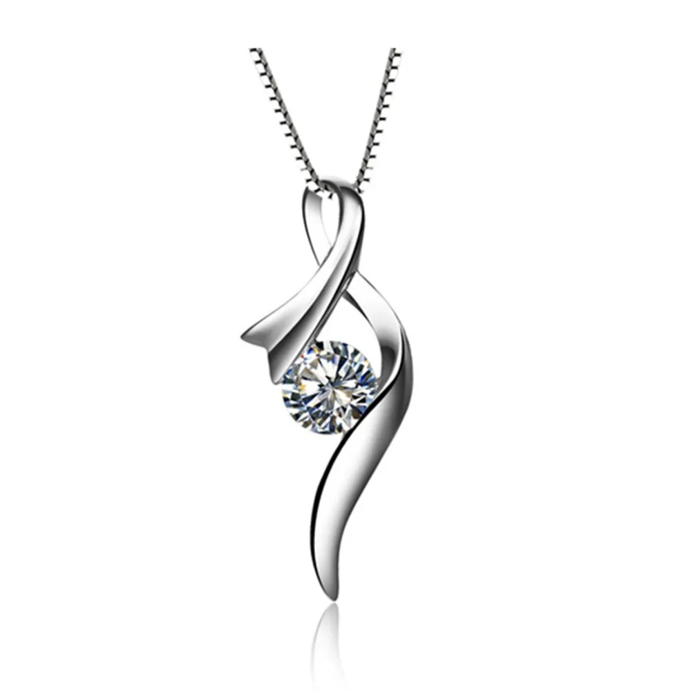 

Certificate 0.5CT C&C Top Brand Moissanite Test Positive Pendant AU750 Women White Gold Necklace Pendant Moissanite Silk Style