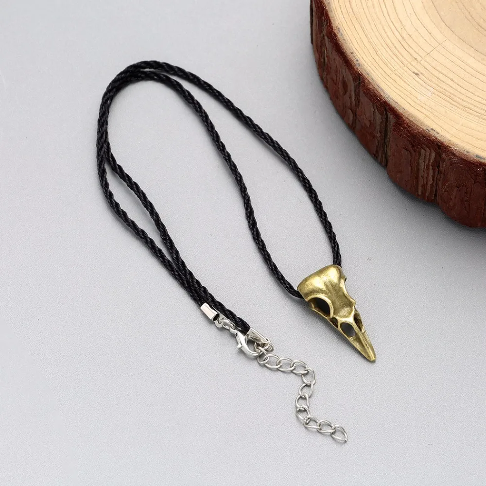 Chandler Steampunk Halloween crow skull pumpkin ghost necklace Pendant Rope Chain Necklace Cosplay Rock men Male Accessories | Украшения и