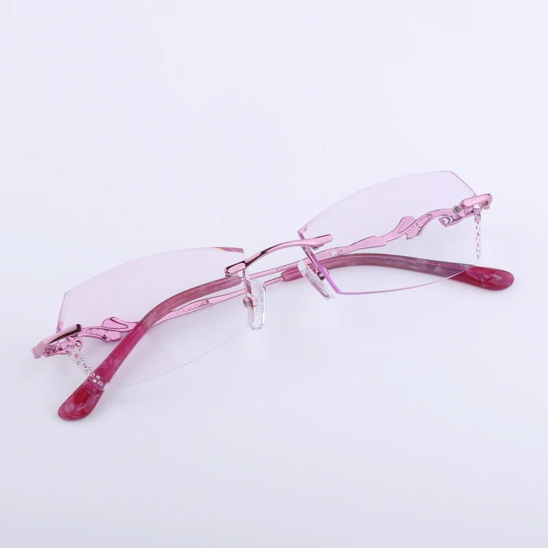 

Personal design eyewear for VIP pure titaniue high quality with colorful gems