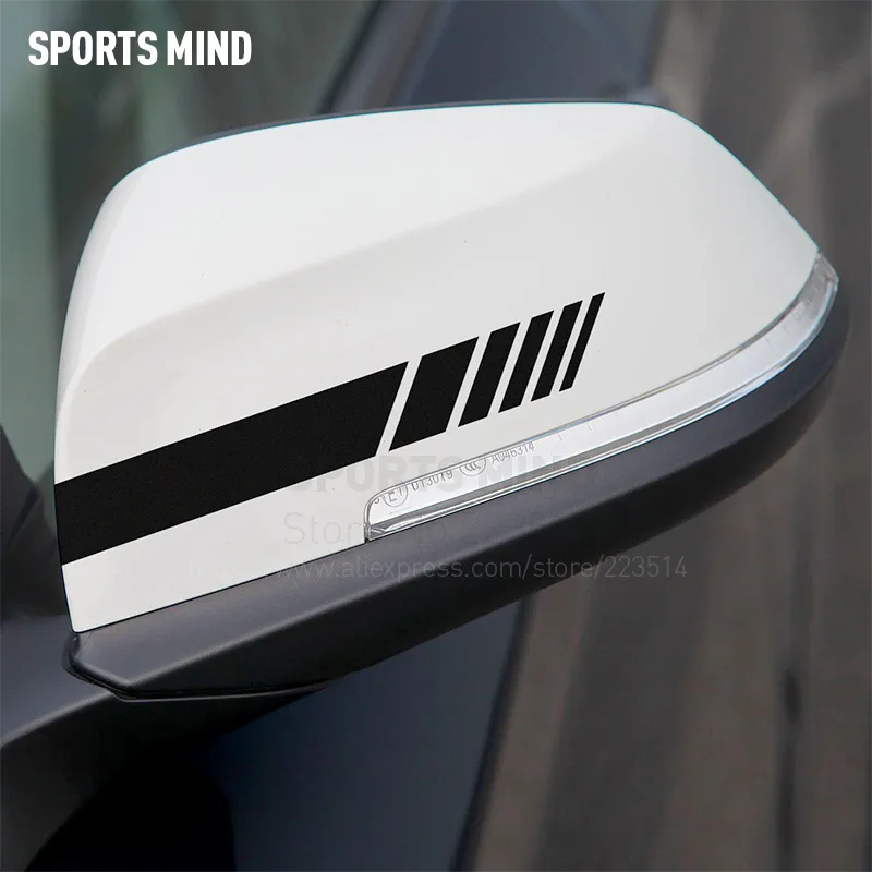 

3 Pairs SPORTS MIND Rear view Mirror car sticker Decal For bmw audi PEUGEOT NISSAN OPEL SEAT HONDA TOYOTA ford focus accessories