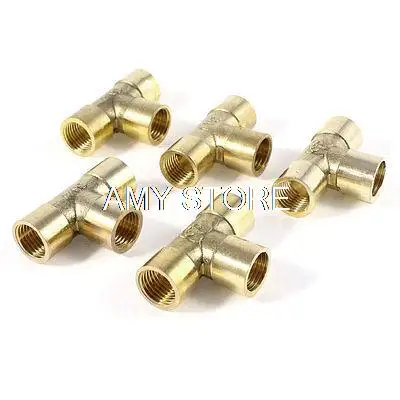 Латунный 1/4 &quotBSPP F/F женский T Shape 3 Way равный Соединительный адаптер для труб|pipe