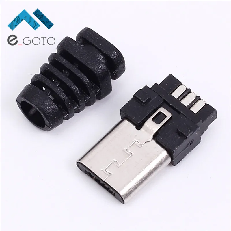 50 шт. короткие Micro USB разъем комплект адаптера Plug 90 градусов Угловые DIY Компоненты
