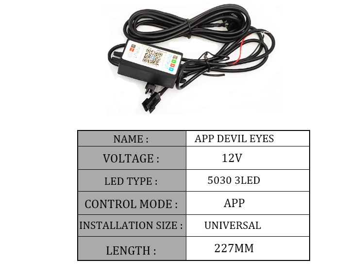 Авто RGB фары проектор Led Devil Eye Demon Eye лампа для автомобиля приложение дистанционное управление проектор фары углы глаз