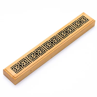 Белый PINNY Bamboo один ладан горелка натуральный вырезка ладан палочка курильница украшение комнаты медитация дзен благовония база Будда Декор - Цвет: Белый