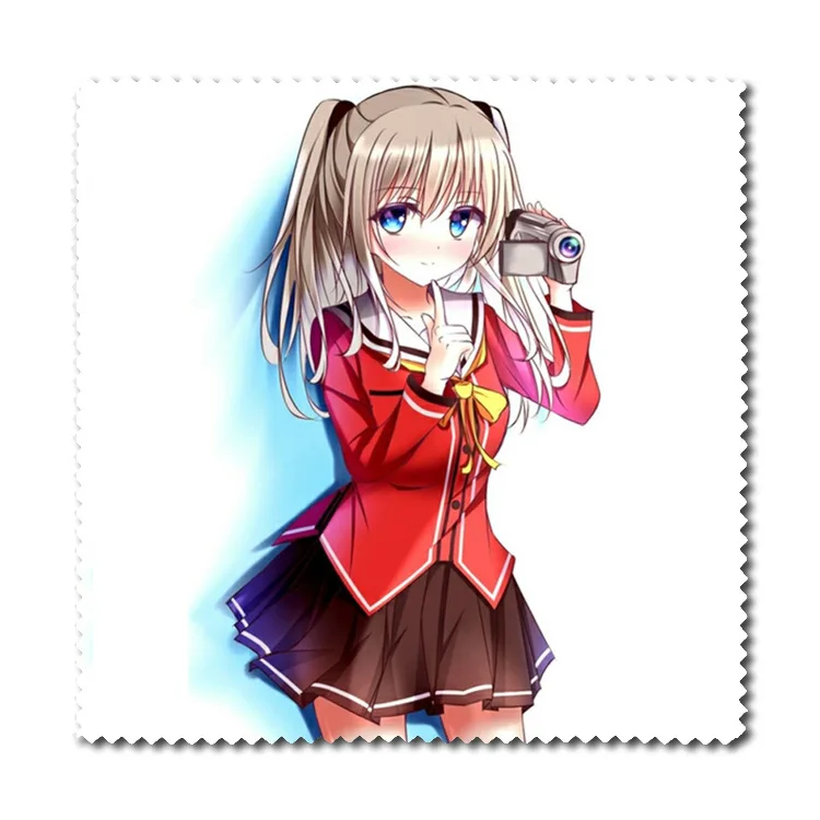 2 шт./компл. аниме Шарлотта цветные Линзы для очков чистая ткань Tomori Nao Мультяшные