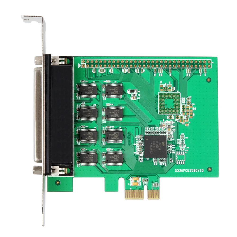 IOCREST XR17V358 чипсет pcie 8 портов последовательная карта PCI-Express плата контроллера с вентилятором