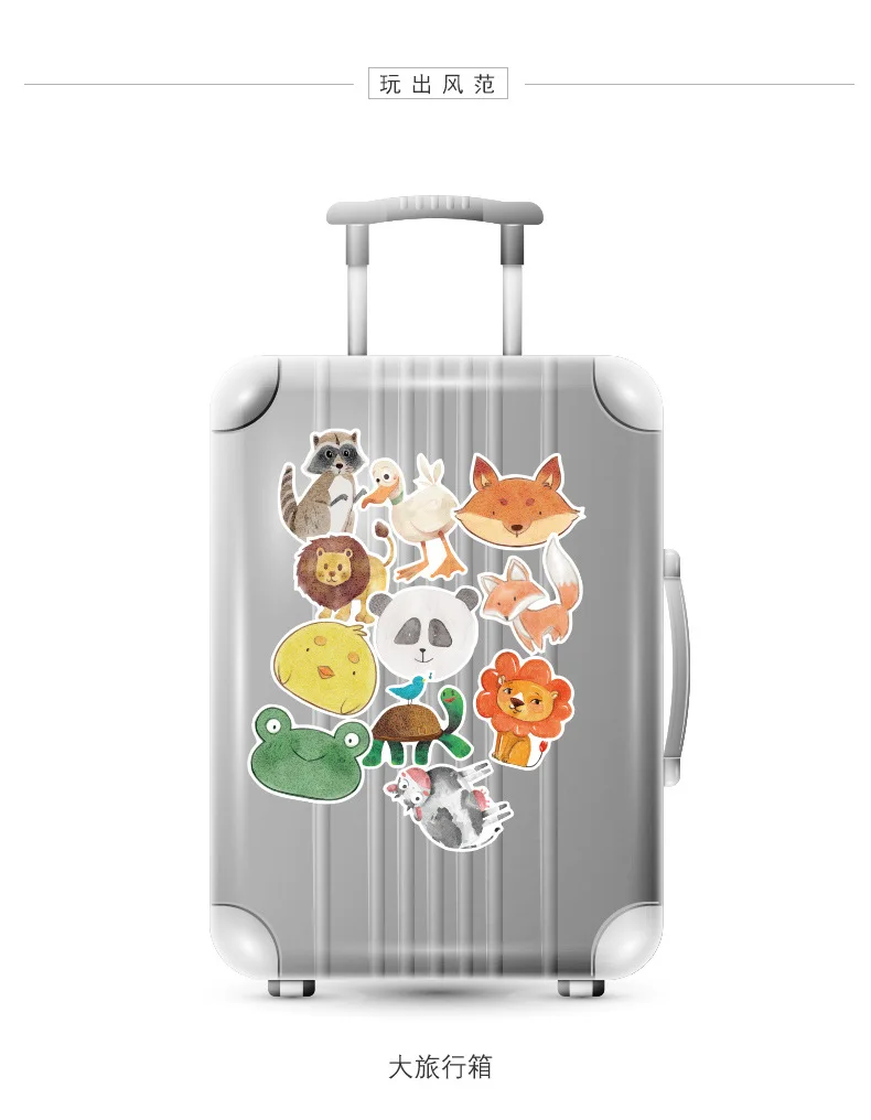 50pcs Super Cute Cartoon Animal Stickers For Car Laptop Phone Pad Bicycle Decal Kids Gift Cat Pig Dog | Игрушки и хобби