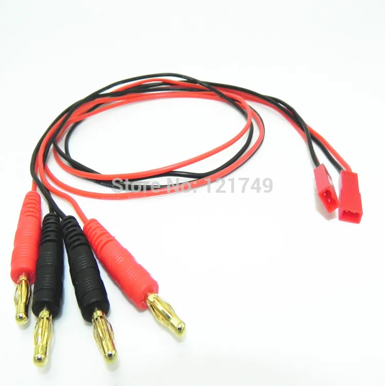 

50pcs/lot JST to 4.0mm banana gold Plug for DIY Battery Part with 60cm long 22AWG silicone cable