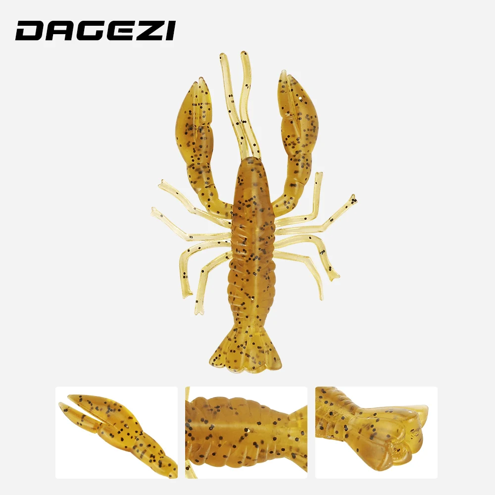 Мягкая приманка DAGEZI 57 мм/2 г светящаяся рыболовная в виде креветки искусственный