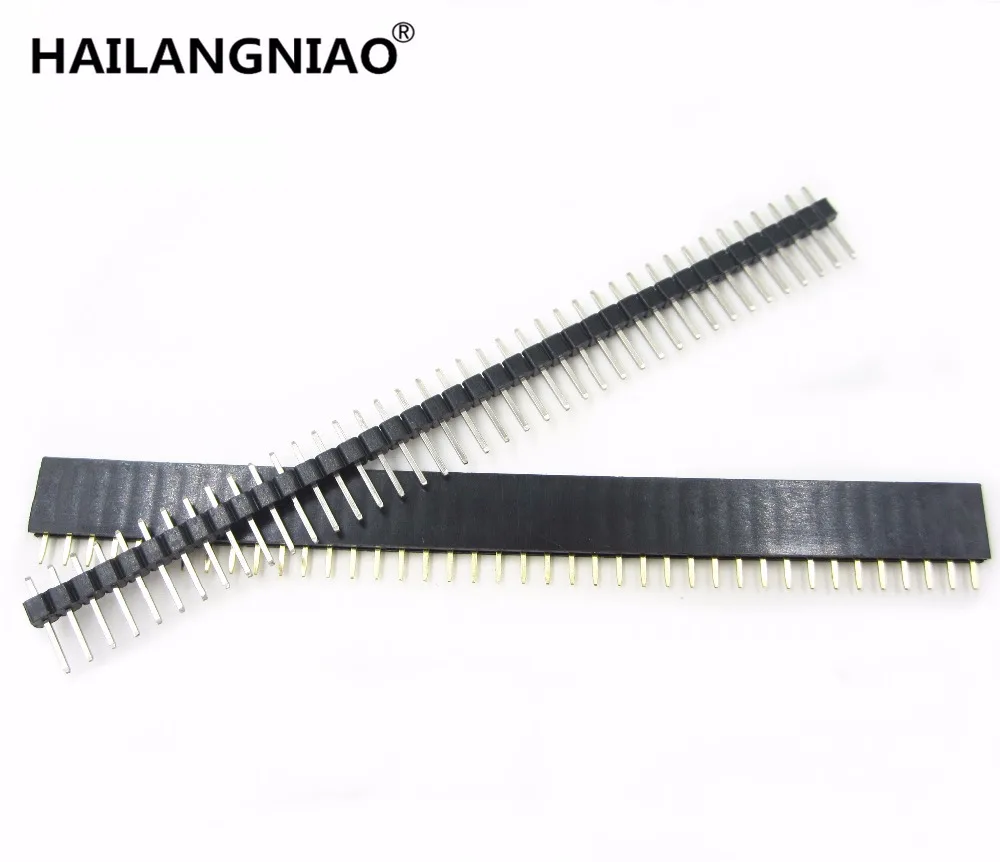 

20шт 1x40 Pin 2,54 мм Однорядный женский + 20шт 1x40 штырьковый разъем