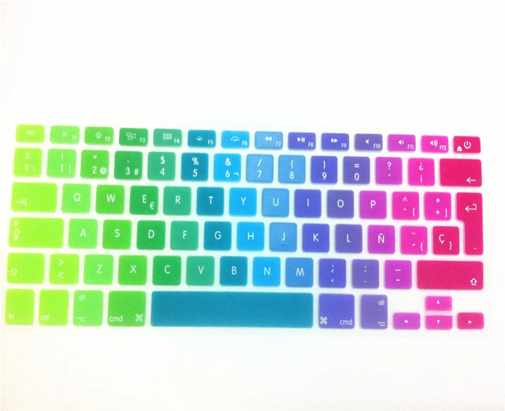 Силиконовая накладка на клавиатуру для Apple MacBook Pro air 13 15 17 чехол с испанским языком