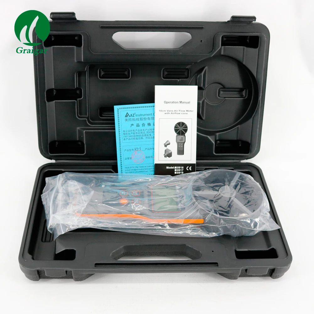 

Free shipping AZ8919 Multifunction anemometer carbon dioxide detector measuring Thermometer