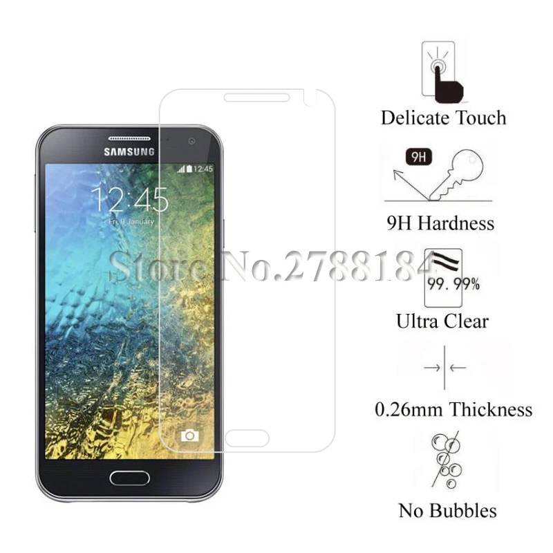 2 шт закаленное стекло для samsung Galaxy E5 E500 E500F E500H E500M защитная пленка, стекло для E5