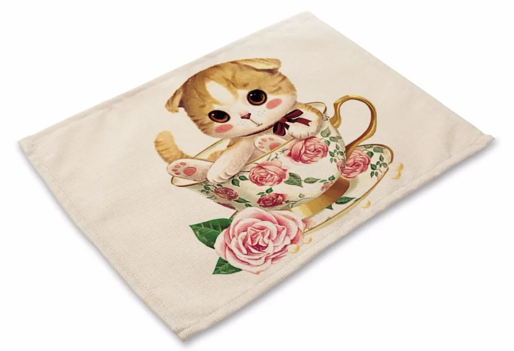 CAMMITEVER Cat в чашке подставка для напитков подстаканников чая кофе подставки