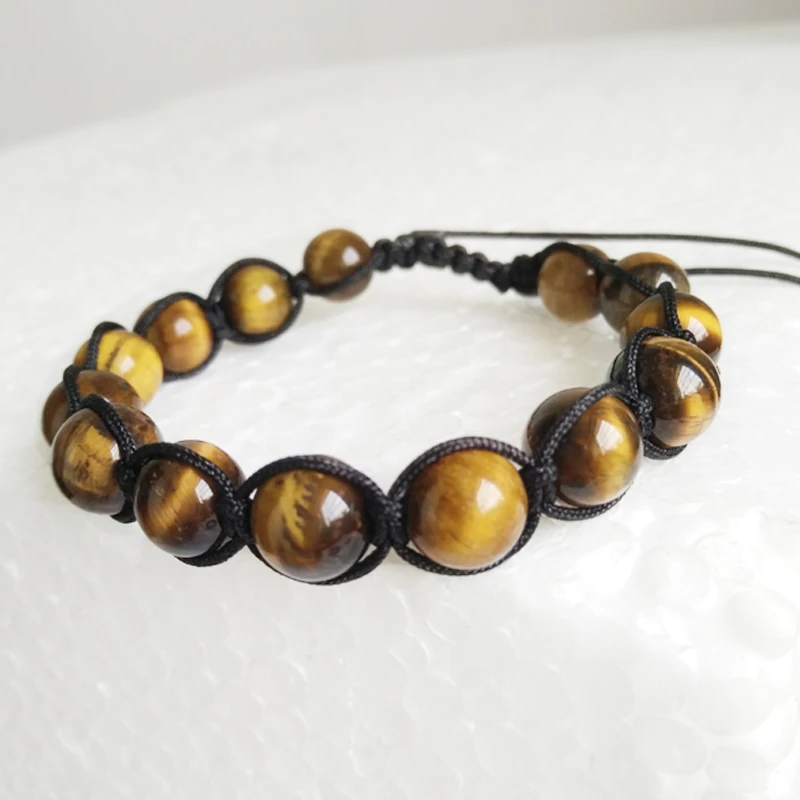 Высокое качество 8 мм тигровый глаз натуральный камень из бисера Плетеный