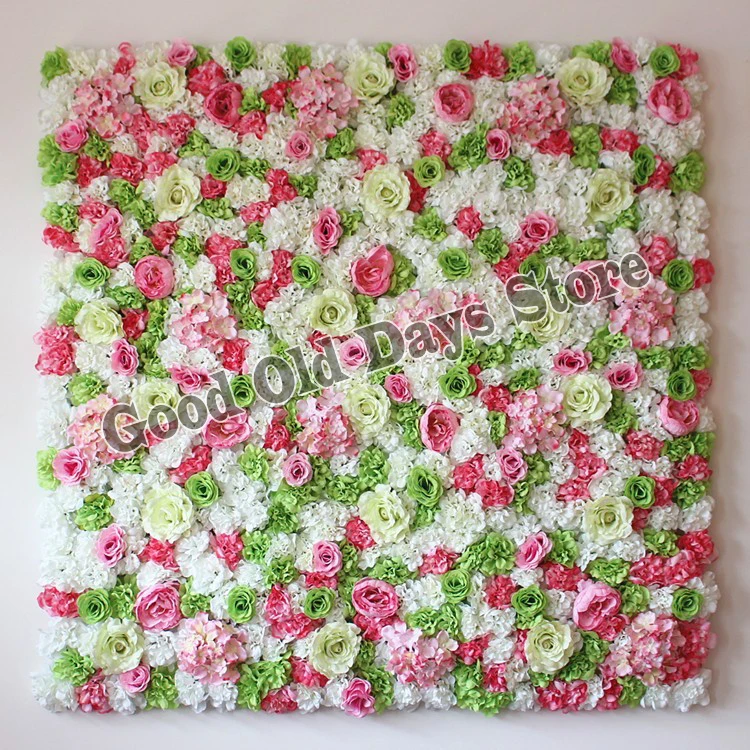 

240cm x 240cm Artificial Silk Rose Flower Wall hotel background wall decor DIY Road led wedding flower Bouquet 7.9ft x 7.9ft