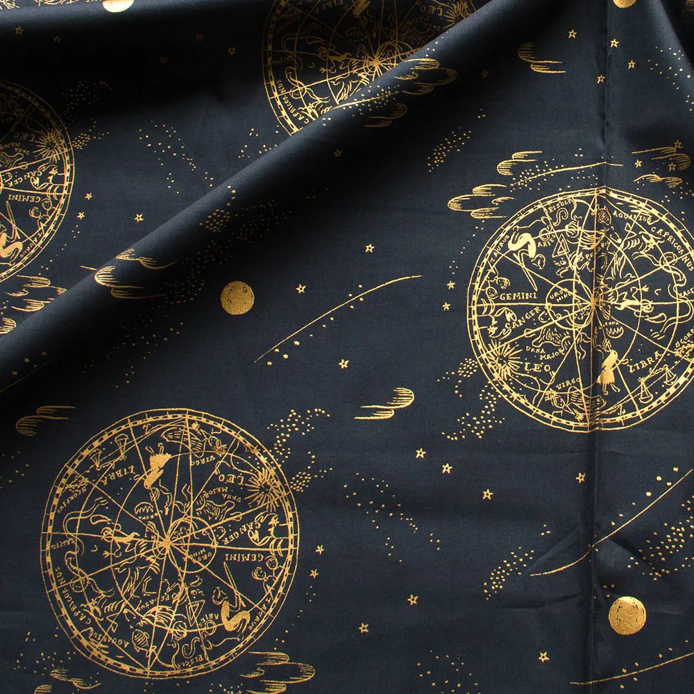 Полуметровая хлопковая бумажная ткань для газона Лоскутная стеганая небесная