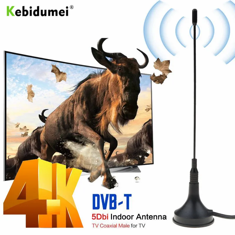 

Kebidumei Newest DVB-T/T2 5DBi Indoor Antenna Aerial Digital Mini TV Antenna For DVB-T TV HDTV Easy To Install High Quality