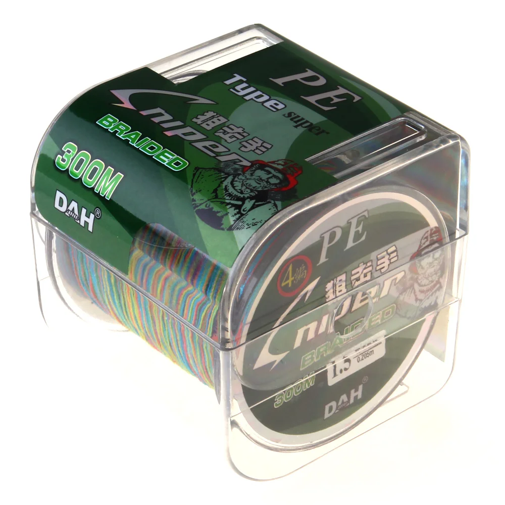 4 Стоит 300 м Серии PE Лески Многоцветный Multifilament Сильный Bradied Песка Открытый
