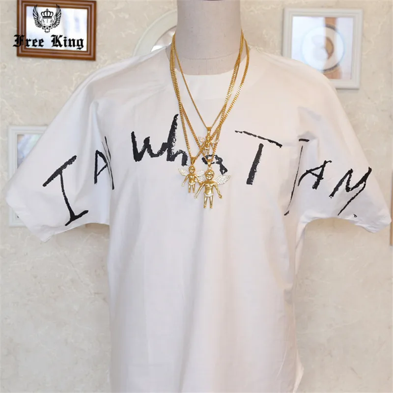 2016 New Hip Hop Iced Out Gold Baby Angel Cherub Micro Pendant 24&quot 27.5&quot Cuban Link Chain Necklace Rap Men Jewelry 16 Design |