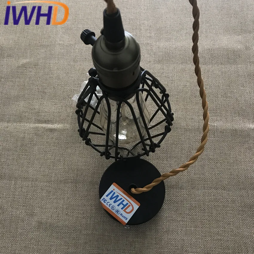 IWHD Лофт винтажные промышленные подвесные светильники креативные железные