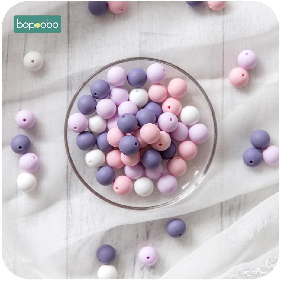 Bopoobo 15 мм Силиконовые Бусины еда без бисфенола а класса DIY ремесла силиконовые 14