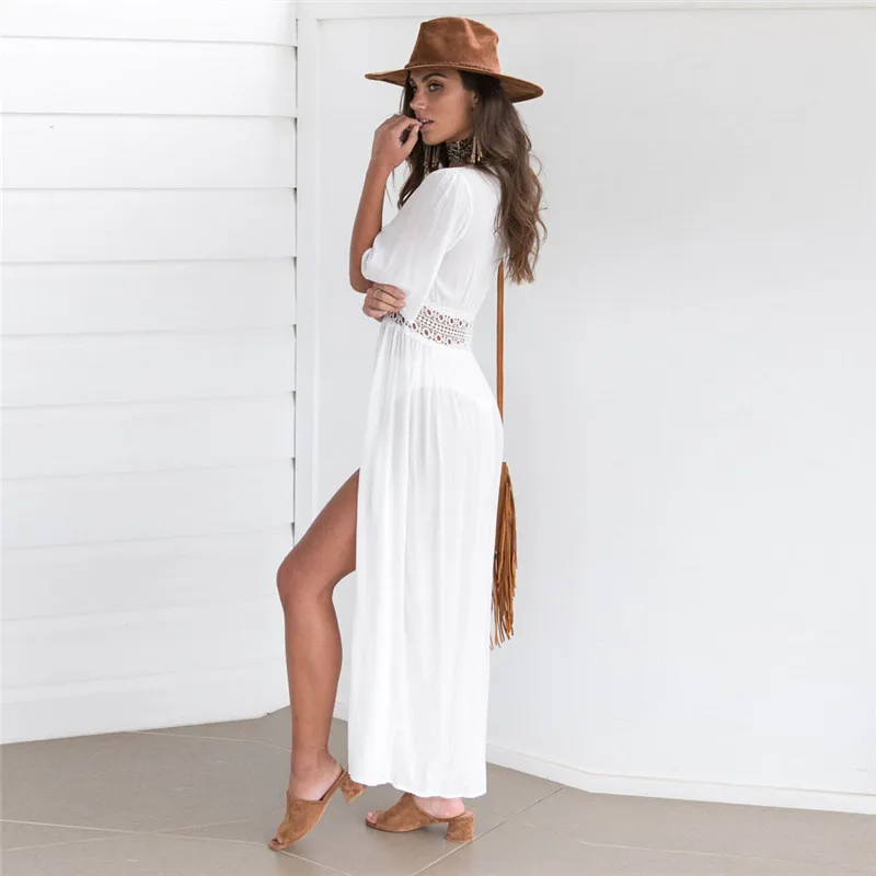 JAYCOSIN женское сексуальное длинное платье с высоким разрезом повседневное летнее