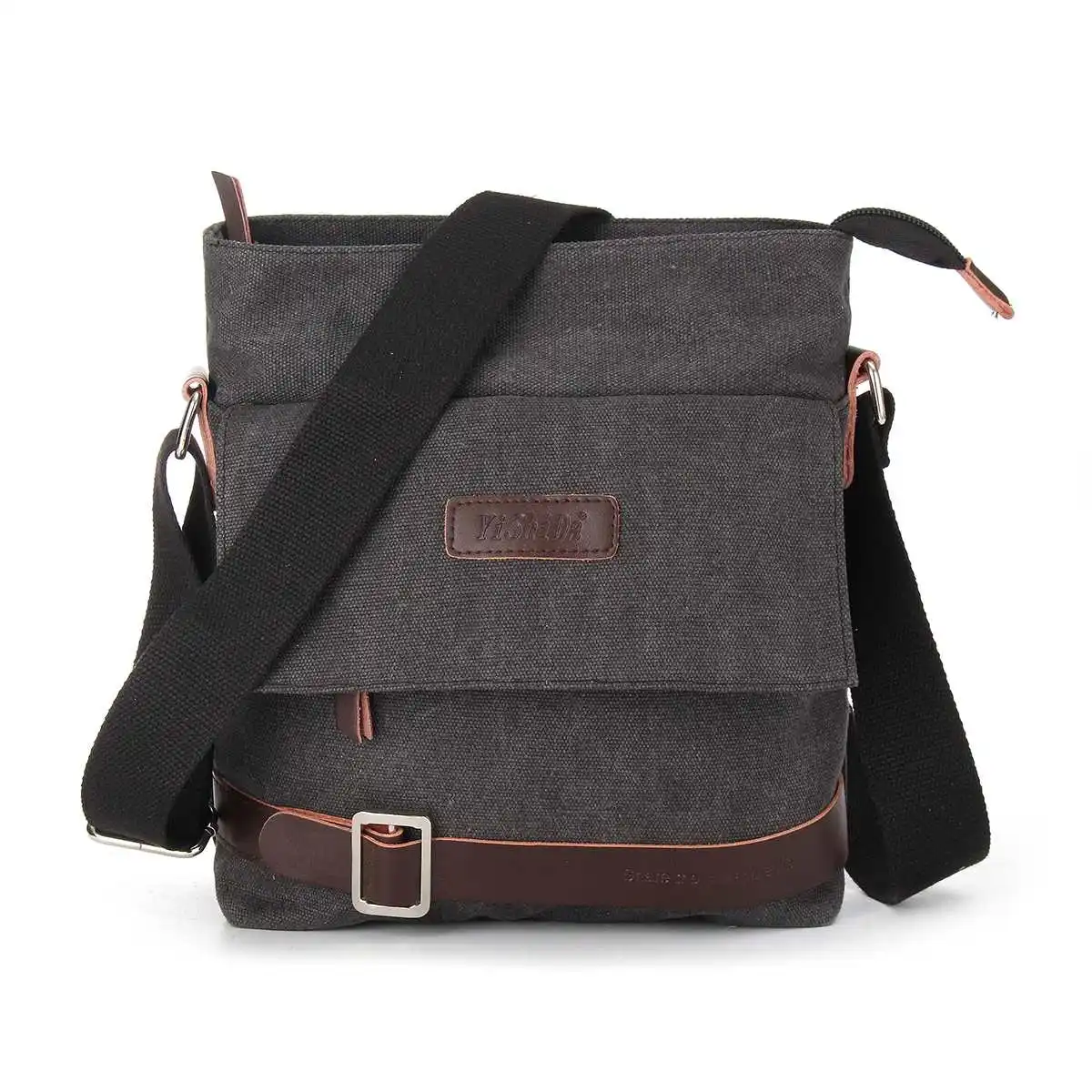 Черный Practical Business Messenger Bags Men Canvas Crossbody Bag pack Shoulder Bags Male Handbag Canvas Messenger Bags Men Student - Цвет: Черный