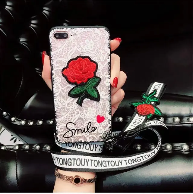 For vivo X21 Case Lace Painting Rose Embroidered Cover V9 V7 Plus X7 X7P X9 X9S X20P Y79 Y69 Y67 Y66 Y85 V5 |