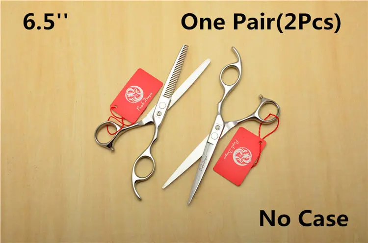 2Pcs No Case 65 5 ''/5,5''/6 ''/6,5''/7 ''/7,5''/8 ''Z1006 ножницы для резки филировочные ножницы парикмахерские ножницы для собак, кошек, домашних животных - Цвет: 2Pcs No Case 65