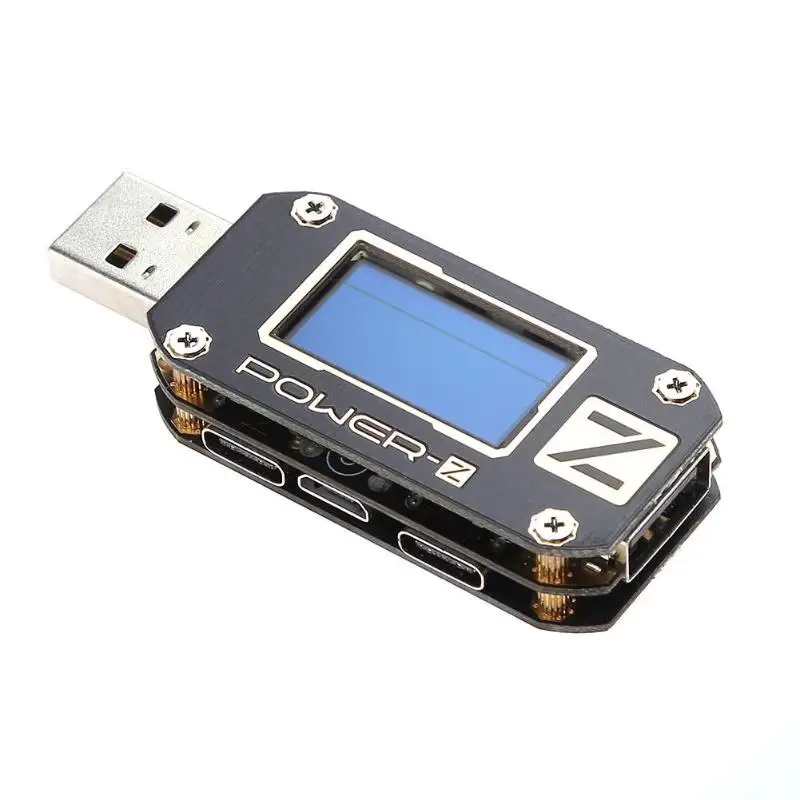 Мощность-Z PD тестер USB Напряжение Ток Тестер Цифровой вольтметр Amperimetro пульсация двойной тип-c метр банк питания детектор M13