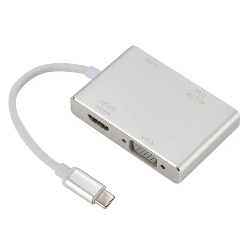 2019 горячий 4 в 1 адаптер Type C к HDMI VGAS DVI USB3.0 многопортовый конвертер для DOY| |