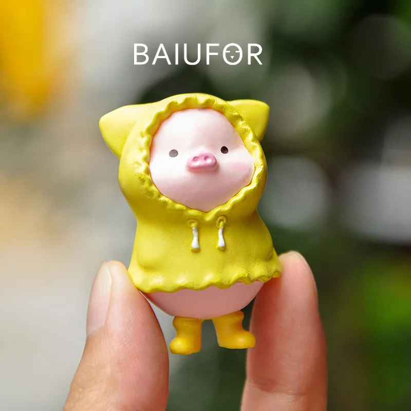 6 шт. BAIUFOR животные миниатюры прекрасный мультфильм Свинья Фея Сад Микро пейзаж из мха DIY Террариум фигурки Детские игрушки подарок