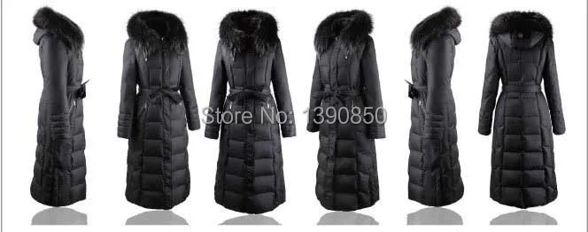 Luxury Extra Large and Thick Real Fur Collar Long Down Jacket Outware Lady's Coat Free Shipping 7022 | Женская одежда