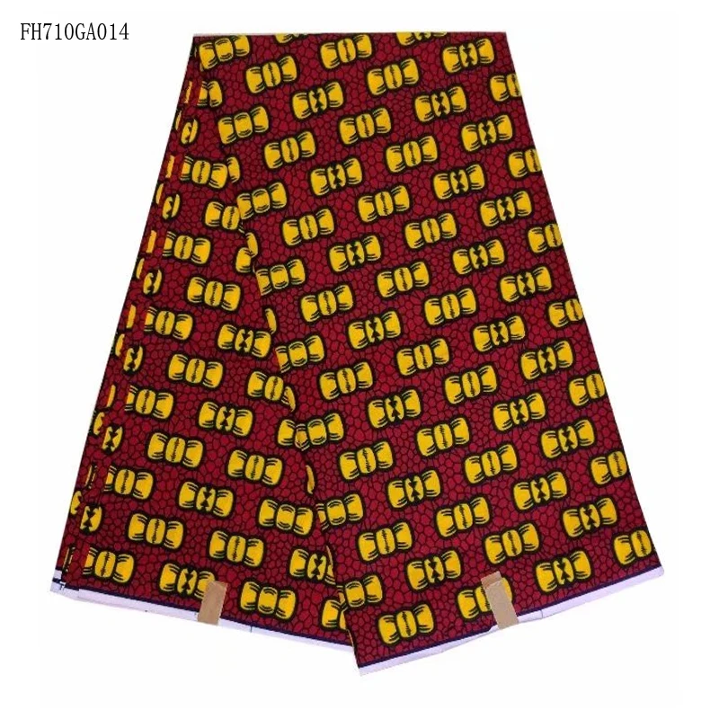 Fashion African wax fabric Feather design Yellow real african prints 6 yds for women dresses FH710GA004 | Дом и сад